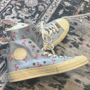 Converse Light Blue Flamingo High-Tops size 10
